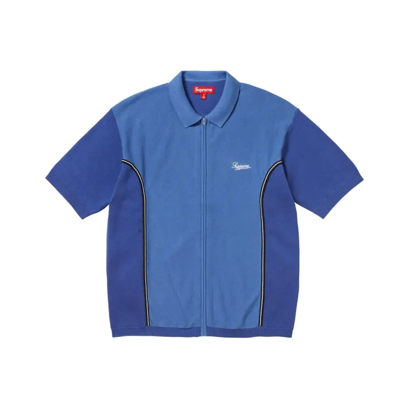 Supreme Piping Zip Up Polo-2