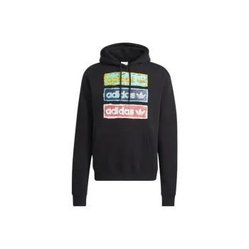 Adidas Originals TRI LINEAR HOOD Sweatshirt Men's Black