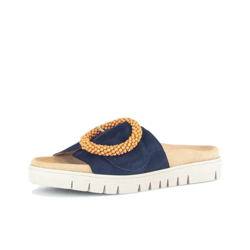 Gabor Abrasion Resistant Slide Slippers Women's Blue-1