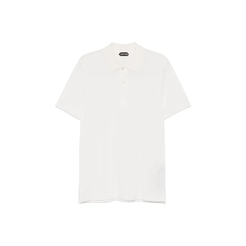 TOM FORD Logo Embroidered Short Sleeved Polo Shirt-0