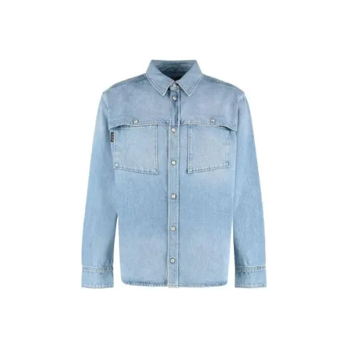 balmain koszulka Faded Denim Shirt jacket