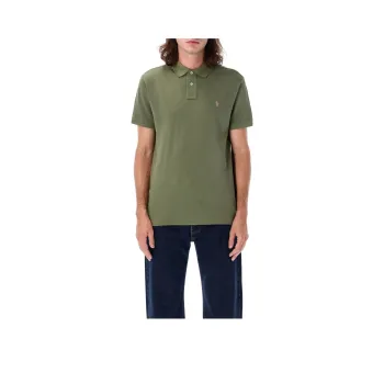 Polo Ralph Lauren Logo Embroidered Straight Hem Polo Shirt