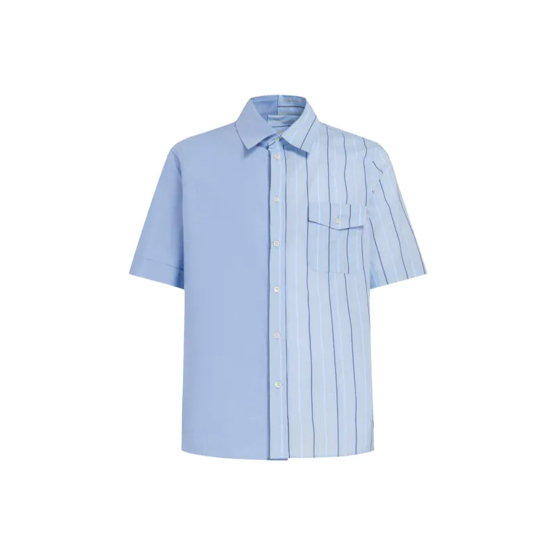 MARNI Colour block Striped Cotton Shirt-0