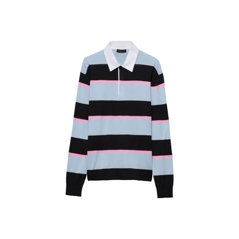 PRADA Striped Polo Shirt-0