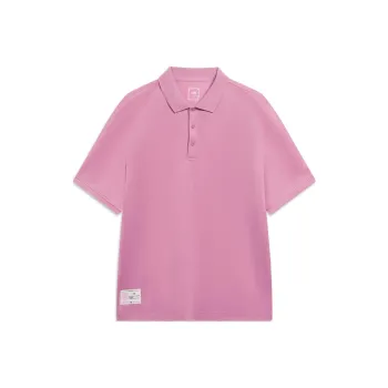 LINING Sports Trend Series Polo Shirts Men Light Rose Red