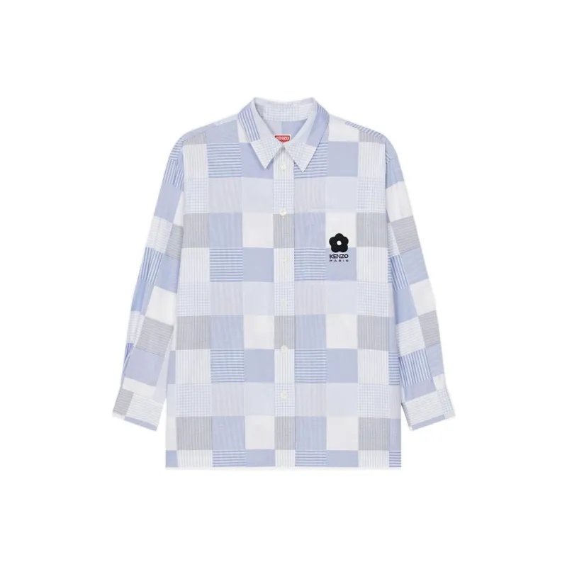 KENZO Oversized Patchwork Long sleeve Shirt-0