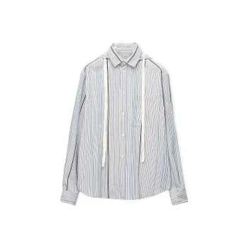 LOEWE Jacquard Hooded Wool And Cotton Shirt