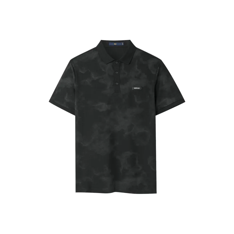 HLA Polo Shirt Men's Black Pattern 32-0