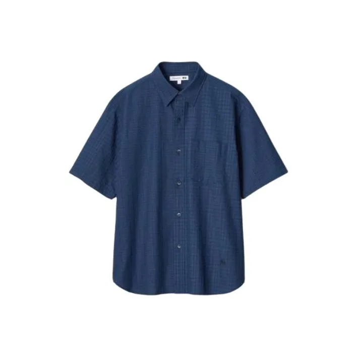 UNIQLO x JWANDERSON Uniqlo Jw Anderson Co Branded Series SS24 Shirt Men's Navy Blue-0