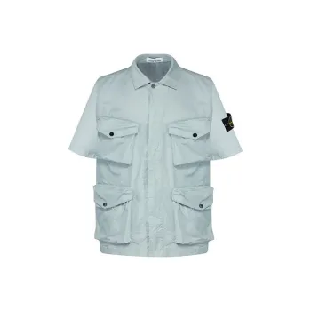 STONE ISLAND Shirts Men Pearl Gray