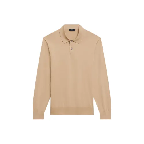 THEORY Polo Shirt Men's New Camel