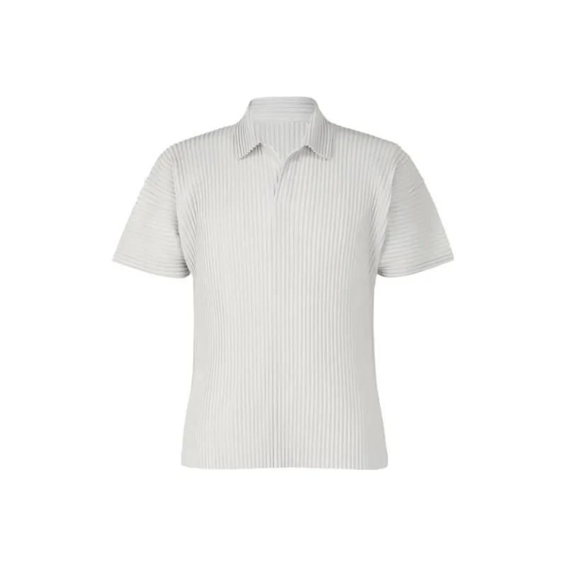 ISSEY MIYAKE Pleated Polo Shirt-0