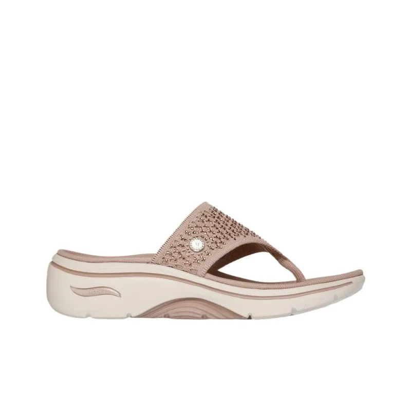 Martha Stewart x Skechers GO Walk Arch Fit 2.0 Quiet Flip Flops Women's Gray-1