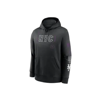 Nike MLB Collaboration New York Mets City Connect Club Sweatshirt New York Mets Men's Black