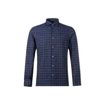 Zzegna Shirts Men Dark Blue