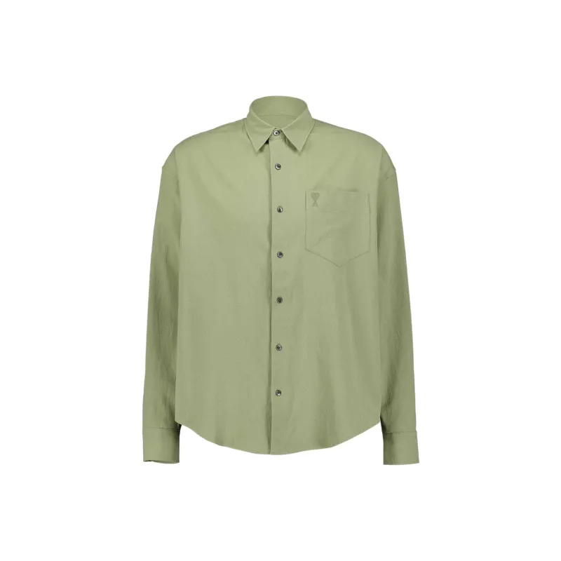AMIPARIS Ami De Coeur Sage Boxy Shirt Shirt Men's Sage Green-0