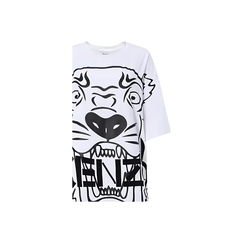 KENZO Short Sleeved Dresses Women's White-4