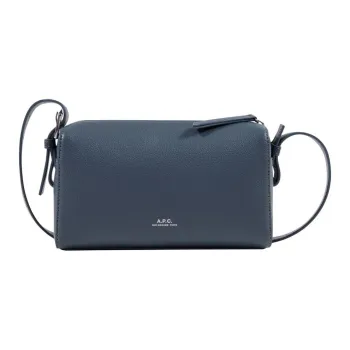 A.P.C Polyurethane Camera Bag, Shoulder Bag Unisex Dark Blue