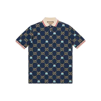 GUCCI SS23 Polo Shirt Men's Dark Blue