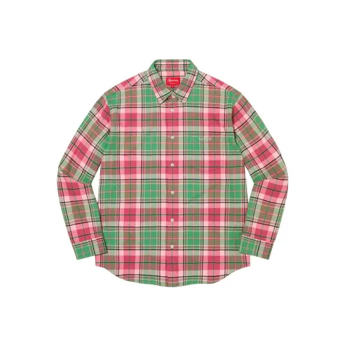 Supreme Houndstooth Flannel Hooded Shirt