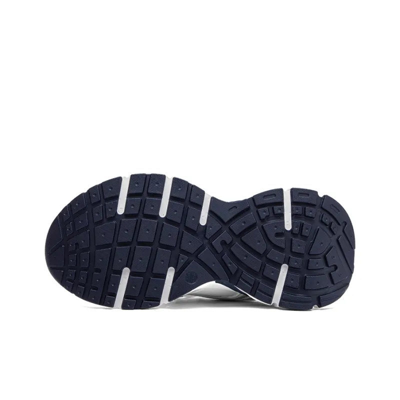 Warrior Abrasion Resistant Breathable Slip Resistant Low Top Casual City Commute Running Shoes Women's White Dark Blue-5