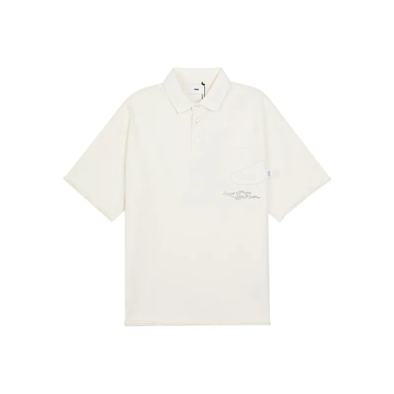 FOSS Polo Shirts Unisex Ecru-0