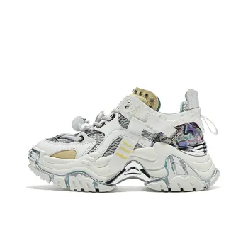 HR Low Top Chunky Sneakers Women's White Blue