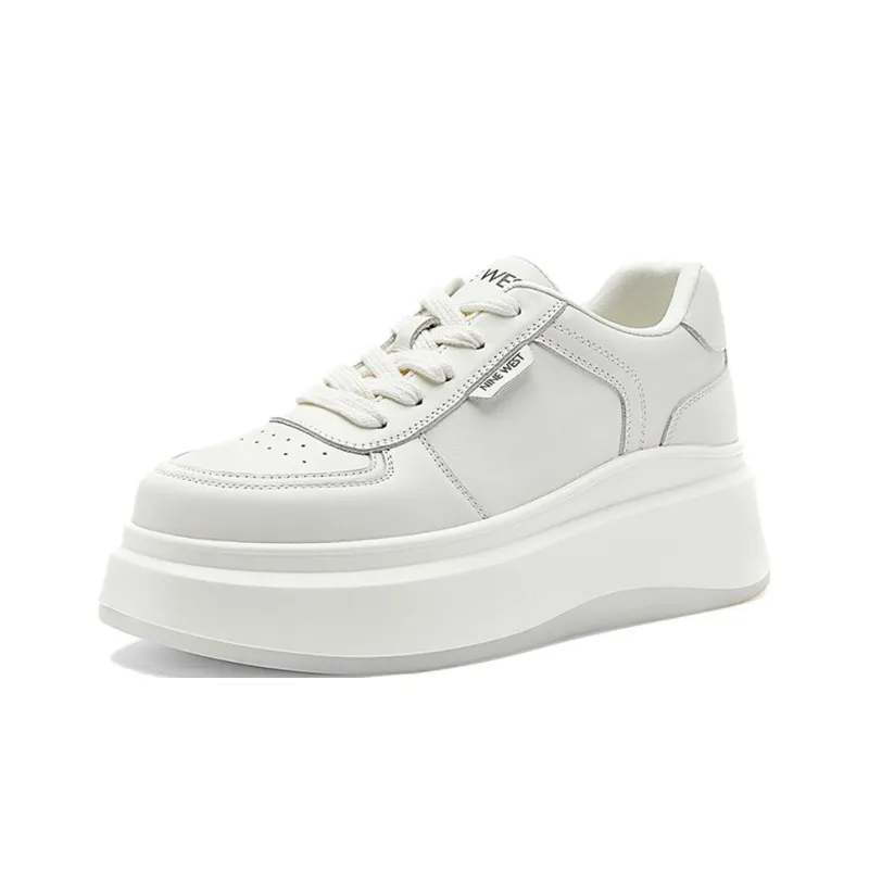 NINE WEST Low Top Skateboard Shoes Women's Ecru-1