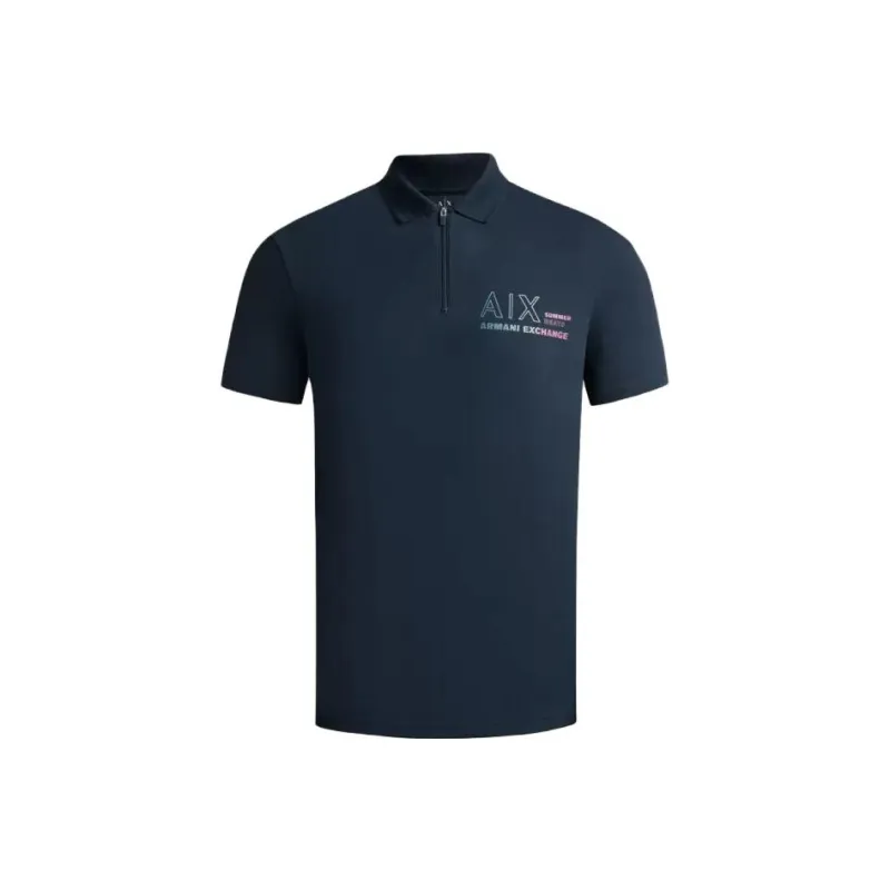 ARMANI EXCHANGE Polo Shirts Men Navy Blue-0