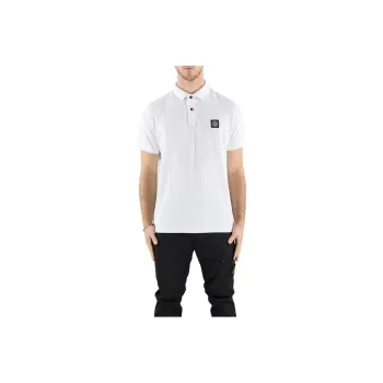 STONE ISLAND Compass Patch Short Sleeved Polo Shirt