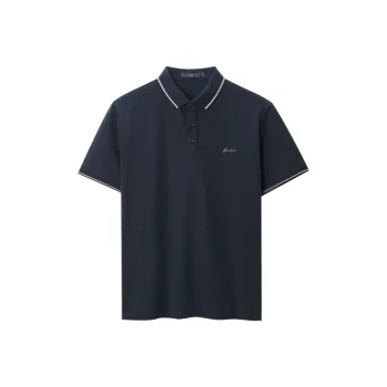 HLA Polo Shirts Men Cooling Antibacterial Anti Mite Navy Blue F2