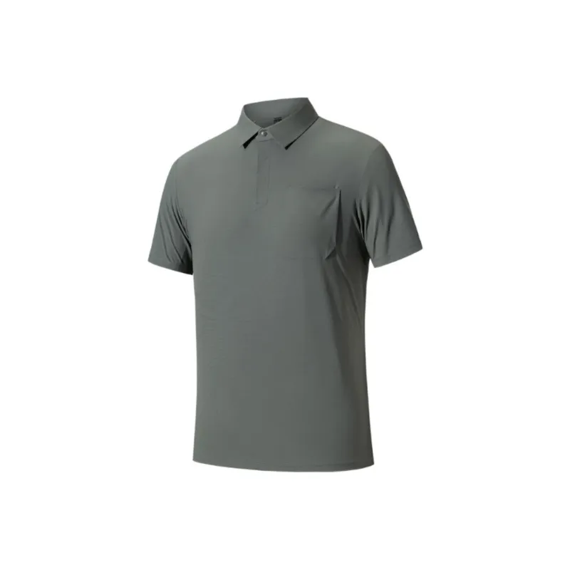 Anta Champion All Weather Collection Lifestyle Collection Polo Shirt Men's Dark Chamber Gray-0