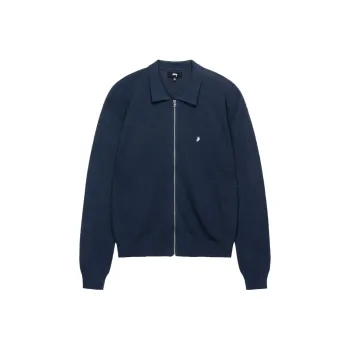 Stussy Light Weight Long Sleeve Zip Polo
