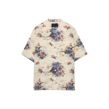 PRADA Graphic Printed Short Sleeved Shirt