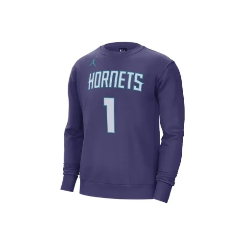 NBA Charlotte Hornets Charlotte Hornets Nike Name & Number Crew Sweatshirt Men's Purple