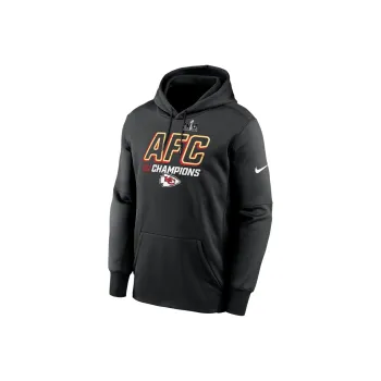 Nike Kansas City Chiefs 2023 AFC Champions Iconic Sweatshirt Men's Black