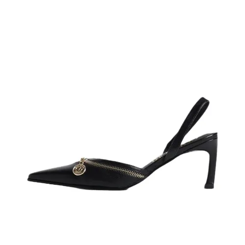VERSACE JEANS COUTURE Mandy Irregular Heel High Heels 6.5cm Women's Black