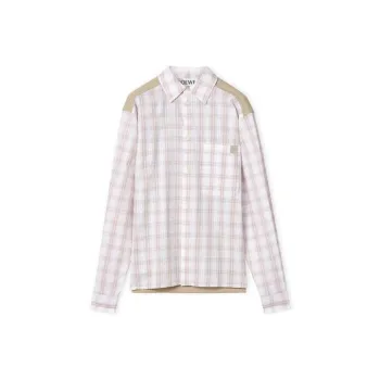 LOEWE Fleece Back Check Shirt