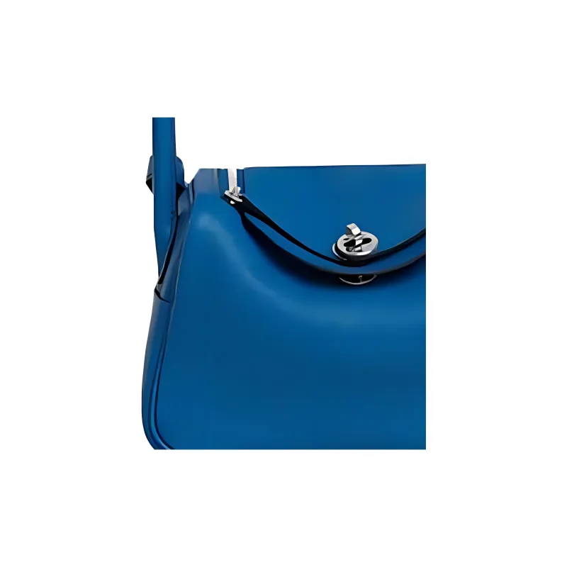 HERMES Lindy Calfskin Handbag Shoulder Bag Crossbody Bag Mini Women's 71 Bleu France French Blue-2