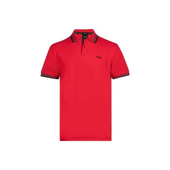 HUGO BOSS Men's Paddy Pique Polo Shirt Red