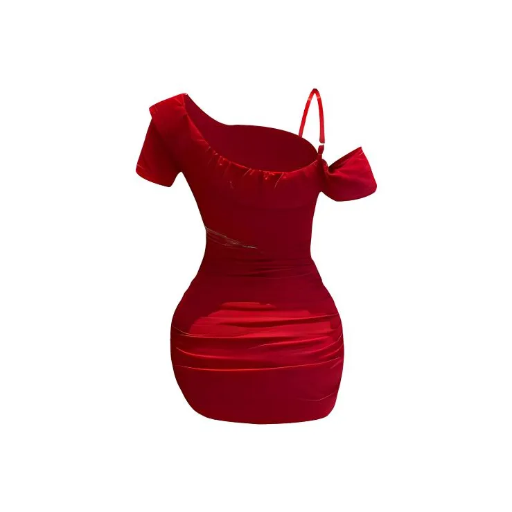 IQC Slip Dresses Women's Red-1