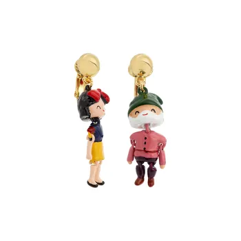 LES NEREIDES Gold Plated Clip On Earrings Women's Multicolor