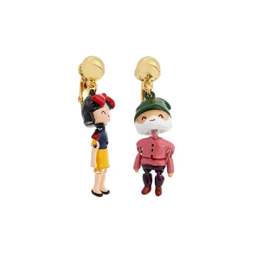 LES NEREIDES Gold Plated Clip On Earrings Women's Multicolor
