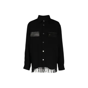 AMIRI Button Fringe Padded Overshirt