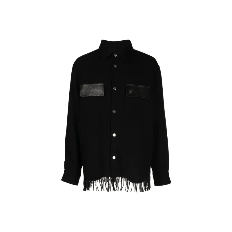 AMIRI Button Fringe Padded Overshirt-0