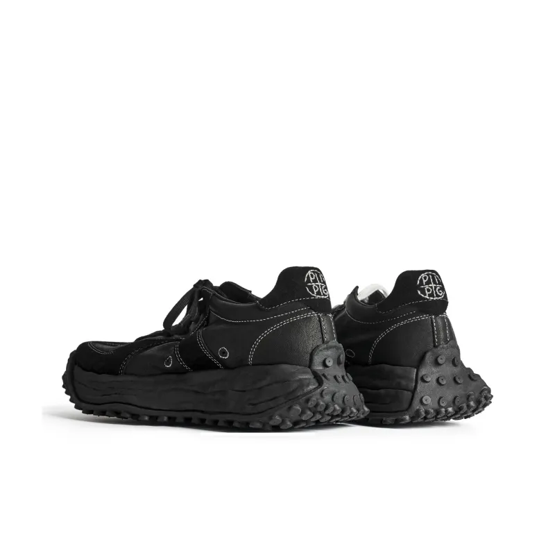 PIPG Abrasion Resistant Breathable Height Increasing Low Top Casual Shoes Unisex Black-4