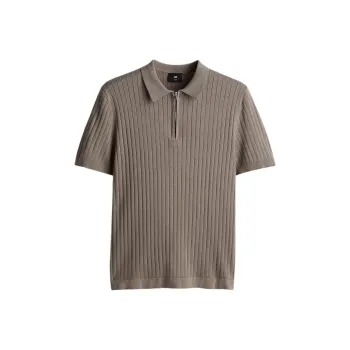 H&M Polo Shirt Men's Dark Beige