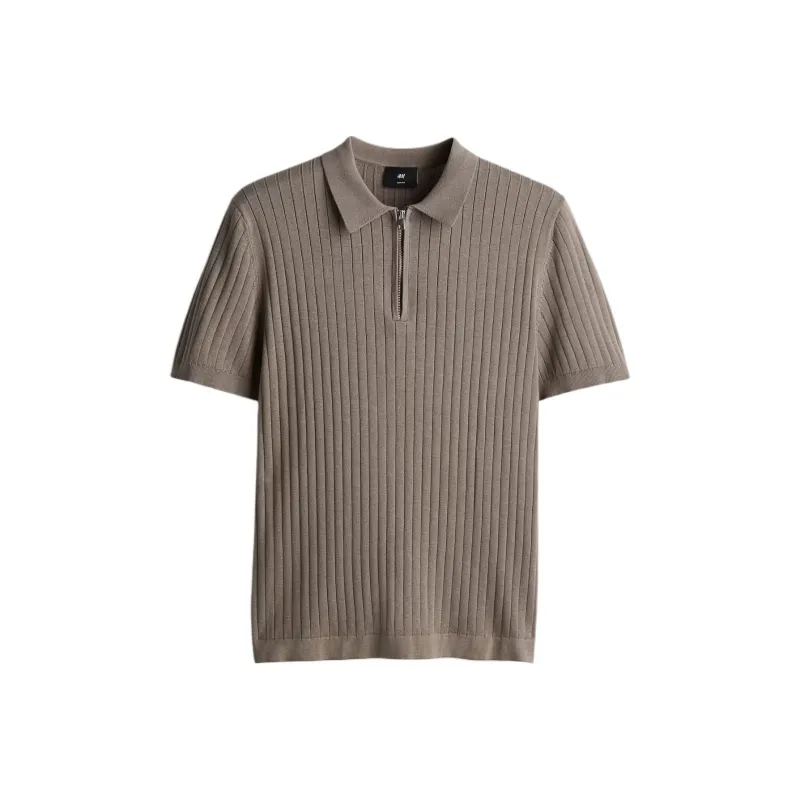 H&M Polo Shirt Men's Dark Beige-0