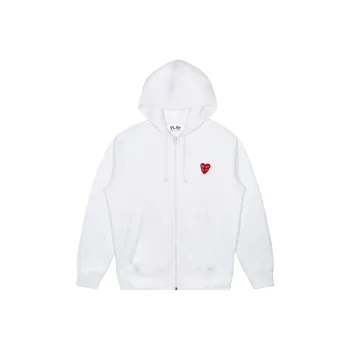 CDG Play Sweatshirt Unisex White
