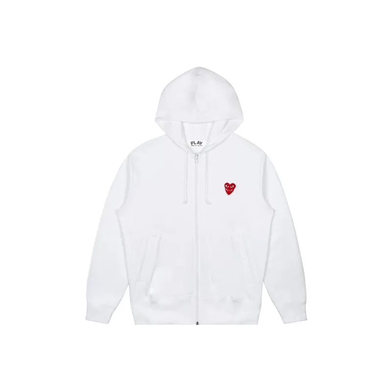CDG Play Sweatshirt Unisex White-0